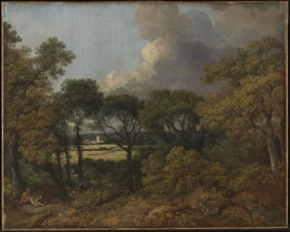 Wooded Landscape with a Peasant Resting c.1747 by Thomas Gainsborough 1727-1788